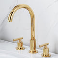 Modern bath shower mixer tap dual handle control detail view