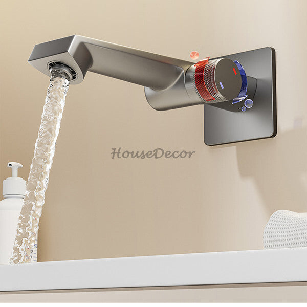 Modern bathroom basin mixer tap wall mounted design additional view