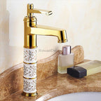 Gold Ceramic bath shower mixer tap detailed product view main view