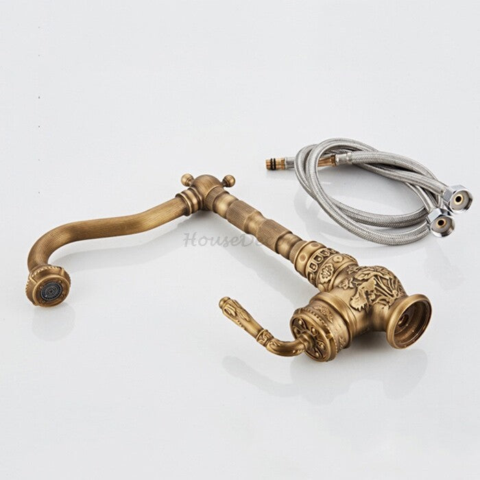 Brass kitchen sink mixer tap swivel spout additional view