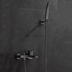 Modern bath shower mixer tap wall mounted design detail view