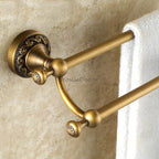 Antique Brass towel rack wall mounted design detail view