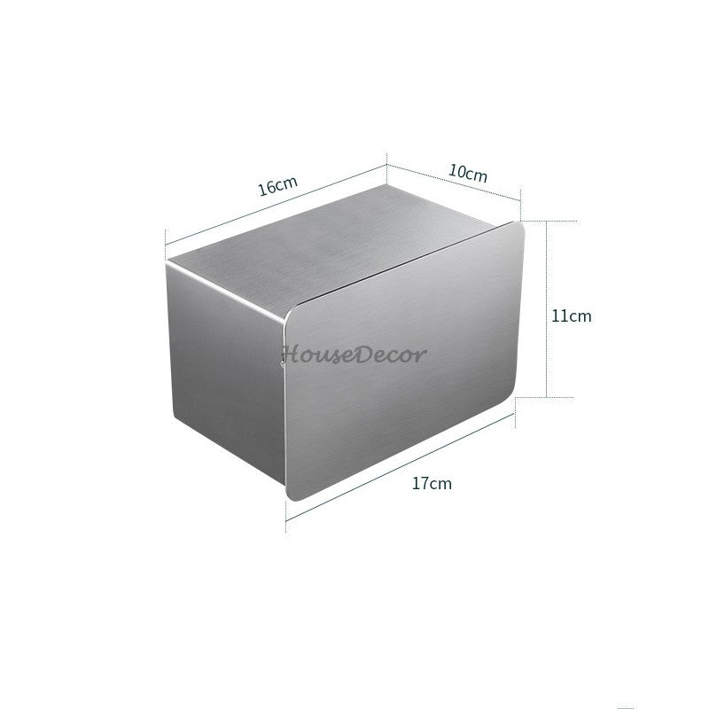 Modern Stainless Steel toilet paper holder detailed product view additional view
