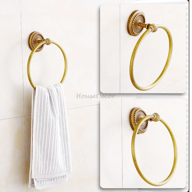 Antique Brass toilet paper holder detailed product view additional view