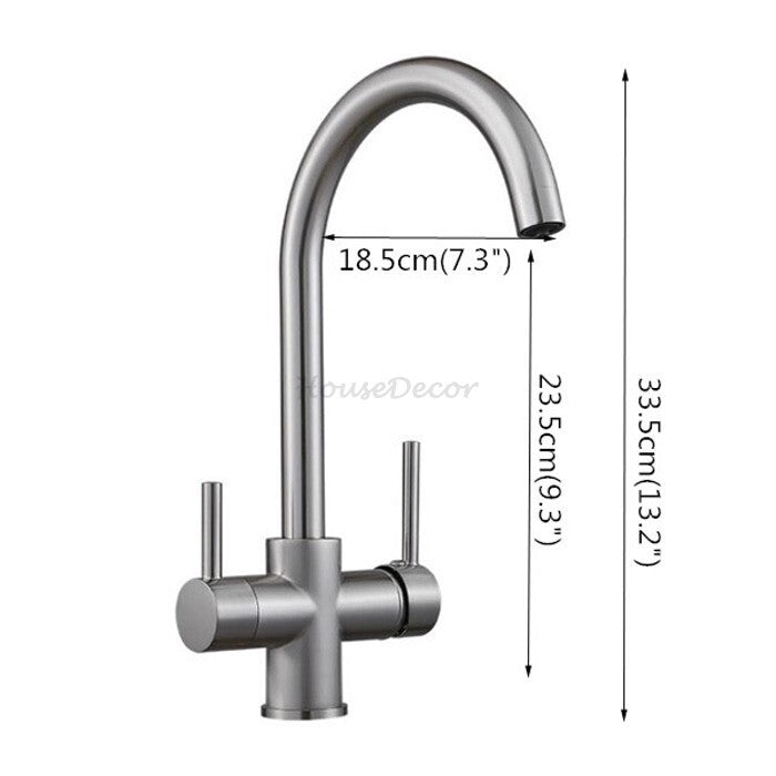 Modern kitchen sink mixer tap swivel spout additional view