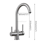 Modern kitchen sink mixer tap swivel spout additional view