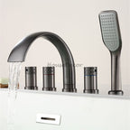 Modern bath shower mixer tap waterfall spout main view