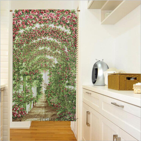 Modern Fabric doorway curtain room divider design main view