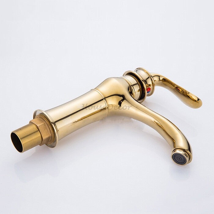 Gold bath shower mixer tap single lever control additional view