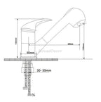 Modern kitchen sink mixer tap pull out spray additional view