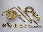Polished Brass bath shower mixer tap detailed product view detail view