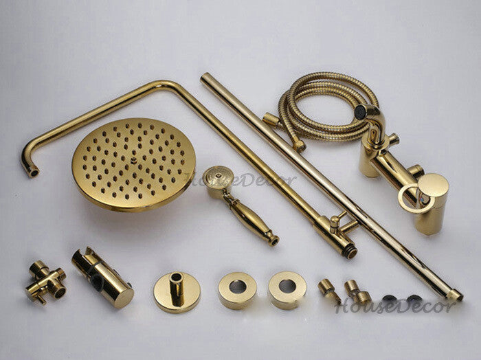 Polished Brass bath shower mixer tap detailed product view detail view