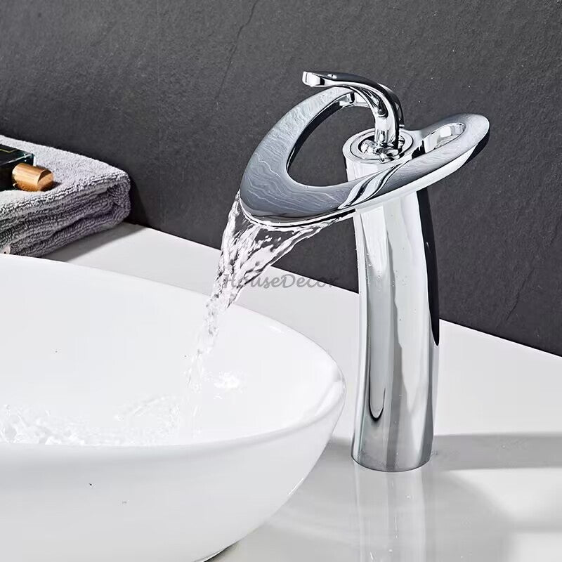 Modern bath shower mixer tap waterfall spout additional view