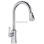 Modern kitchen sink mixer tap pull out spray main view