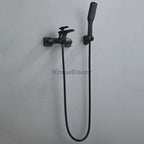 Modern bath shower mixer tap waterfall spout detail view
