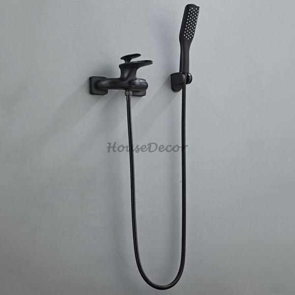 Modern bath shower mixer tap waterfall spout detail view