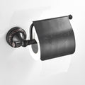 Black toilet paper holder detailed product view main view