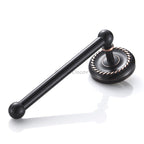 Black Brass toilet paper holder wall mounted design detail view