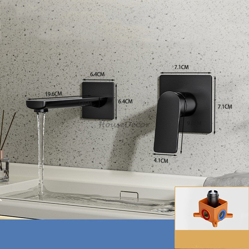 Modern bath shower mixer tap waterfall spout detail view