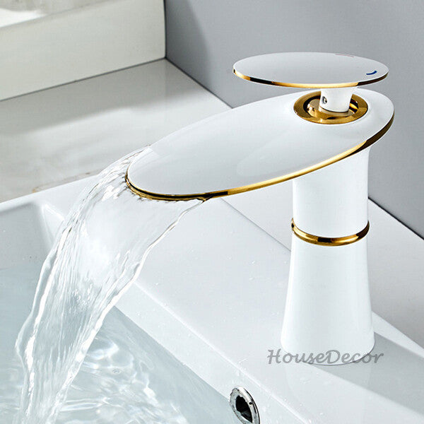 Modern bath shower mixer tap waterfall spout additional view