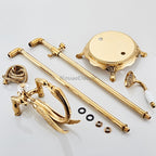 Gold bath shower mixer tap floor mounted design additional view