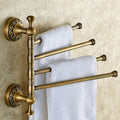 Antique Brass towel rack swivel spout main view