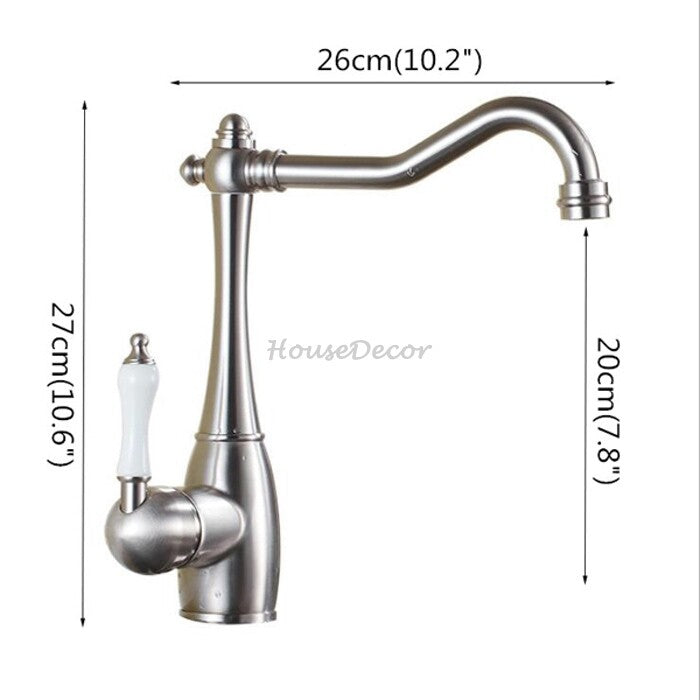 Modern kitchen sink mixer tap swivel spout additional view