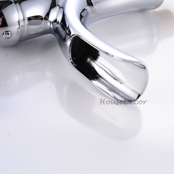 Modern bath shower mixer tap waterfall spout additional view