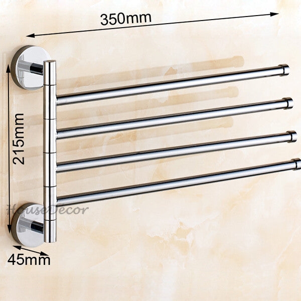Chrome towel rack swivel spout detail view