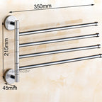 Chrome towel rack swivel spout detail view