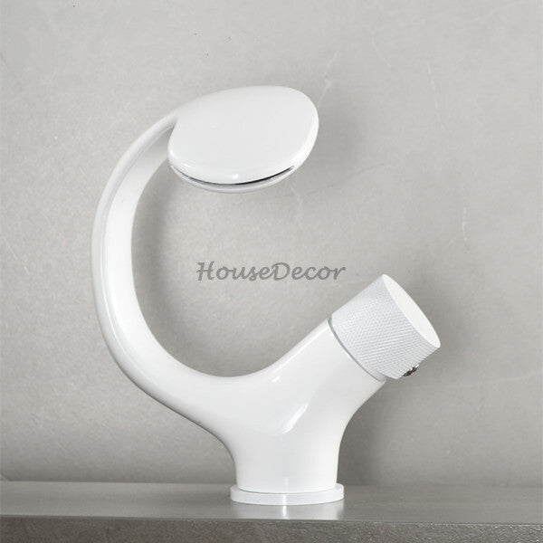 Modern bathroom basin mixer tap waterfall spout additional view
