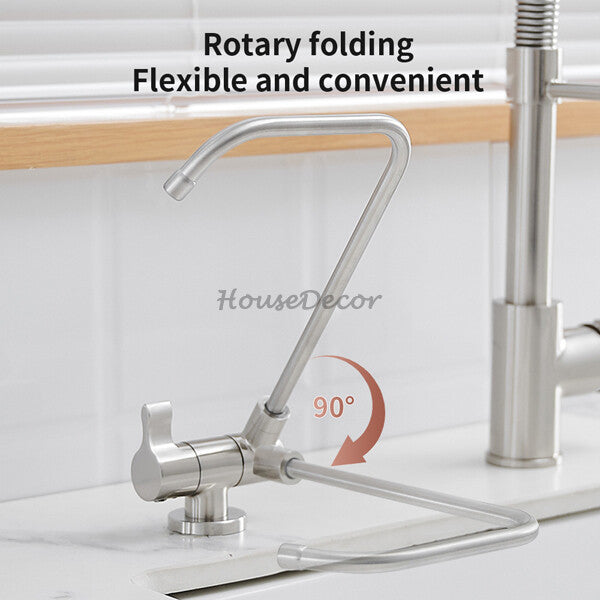 Modern kitchen sink mixer tap swivel spout additional view