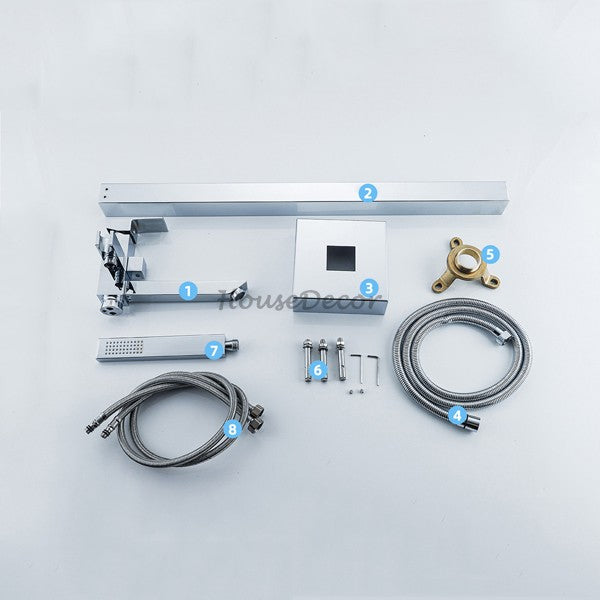 Modern bath shower mixer tap handheld shower set additional view