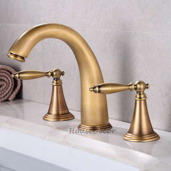 Modern bath shower mixer tap 3 hole installation detail view