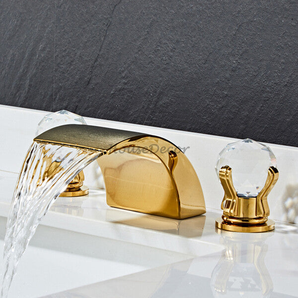 Modern bath shower mixer tap waterfall spout additional view