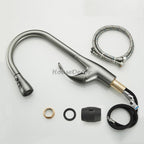Modern kitchen sink mixer tap pull out spray additional view