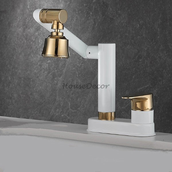 Gold Brass bath shower mixer tap swivel spout additional view
