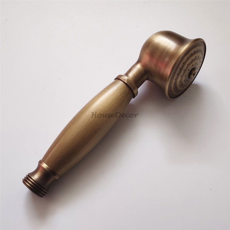 Modern Brass shower head handheld shower set detail view
