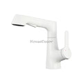 White bath shower mixer tap pull out spray main view