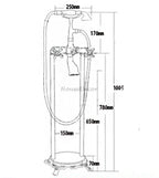 Modern bath shower mixer tap handheld shower set detail view