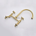 Brushed Gold bath shower mixer tap handheld shower set additional view