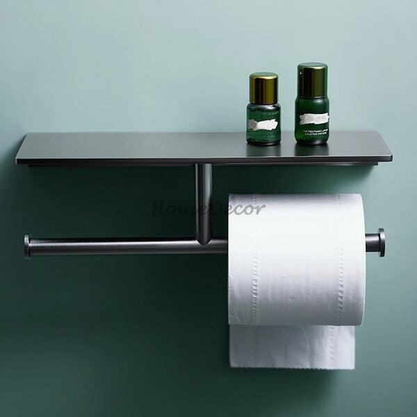Modern Brass toilet paper holder detailed product view additional view