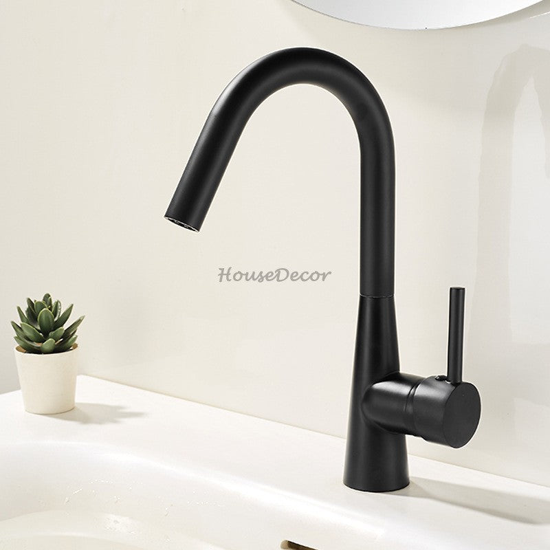 Modern bath shower mixer tap swivel spout detail view