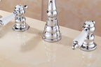 Chrome bath shower mixer tap deck mounted design detail view