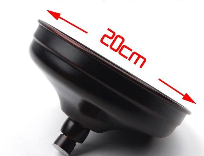 Black Brass shower head detailed product view detail view