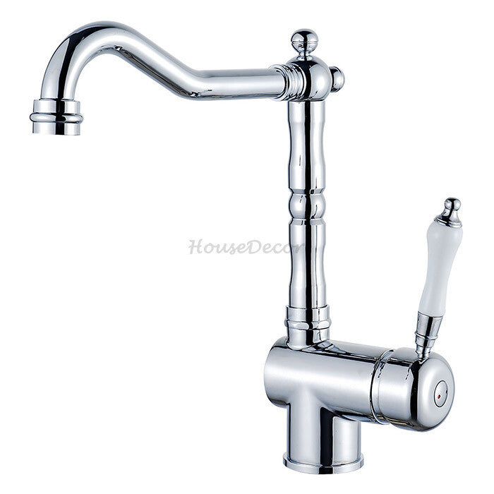 Modern Ceramic kitchen sink mixer tap swivel spout main view