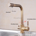 Modern kitchen sink mixer tap swivel spout detail view