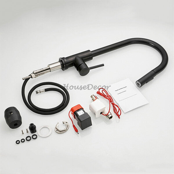 Modern kitchen sink mixer tap pull out spray additional view