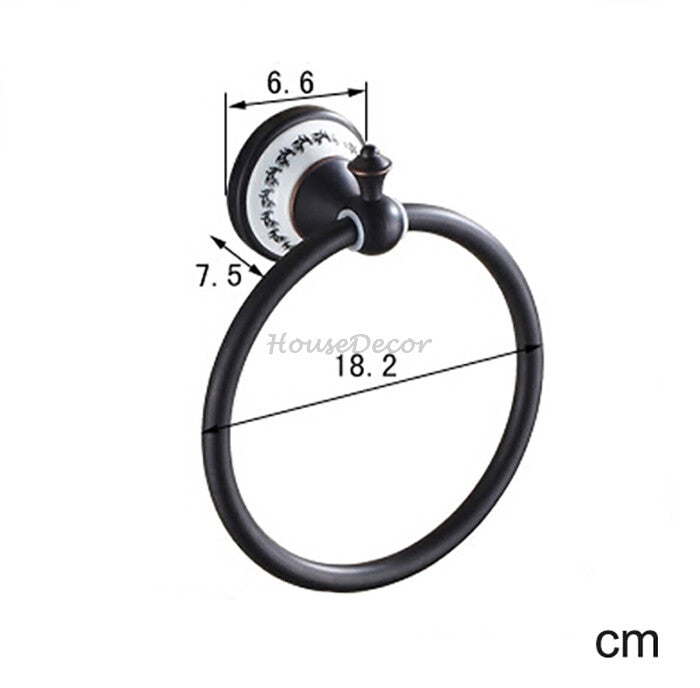 Modern Ceramic towel ring wall mounted design detail view