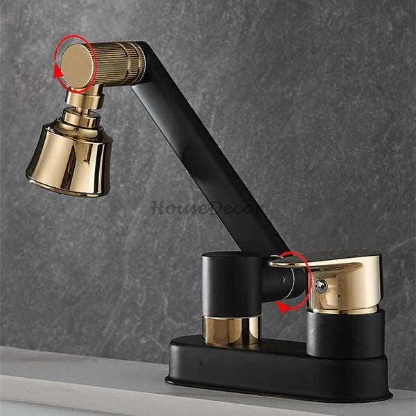 Gold Brass bath shower mixer tap swivel spout additional view